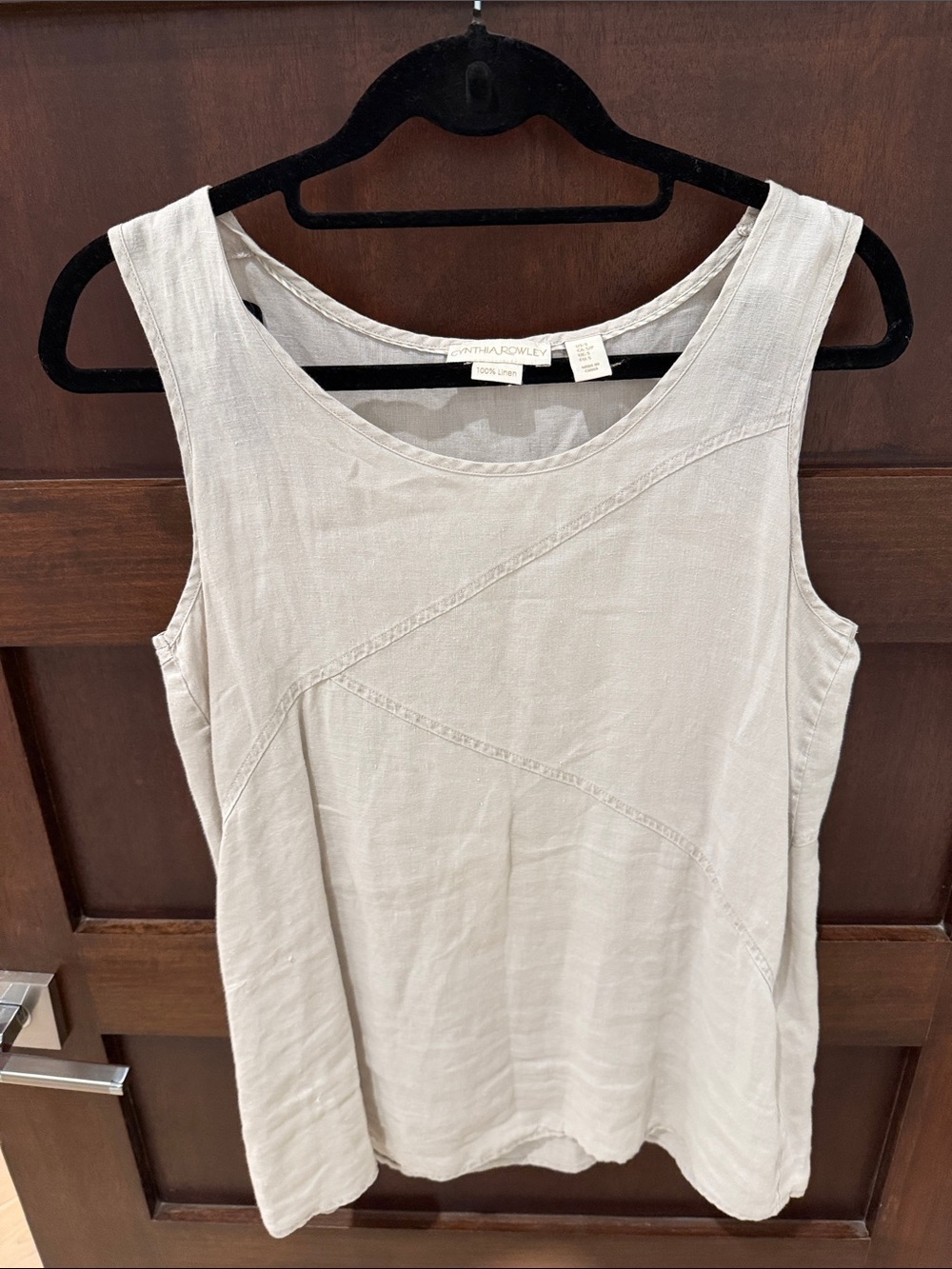 Cynthia Rowley Beige Sleeveless Tunic Top